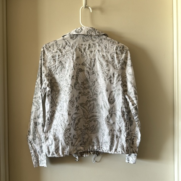 Chico's Lightweight Cotton Zip Jacket - Picture 9 of 10